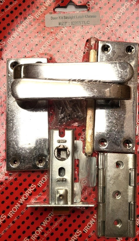 IDKSTLC - Door Kit Straight Latch Victorian Chromed