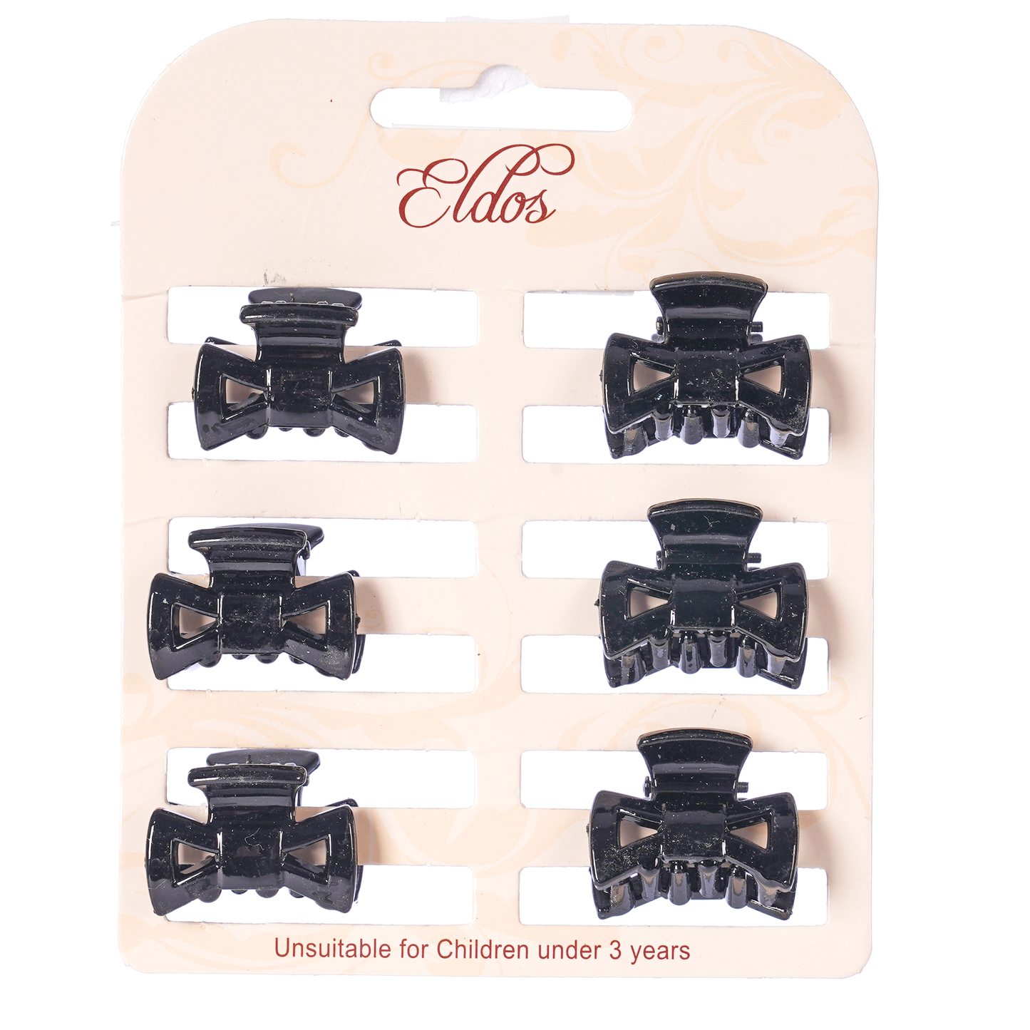 Hair Clamps Small Black Pack of 6