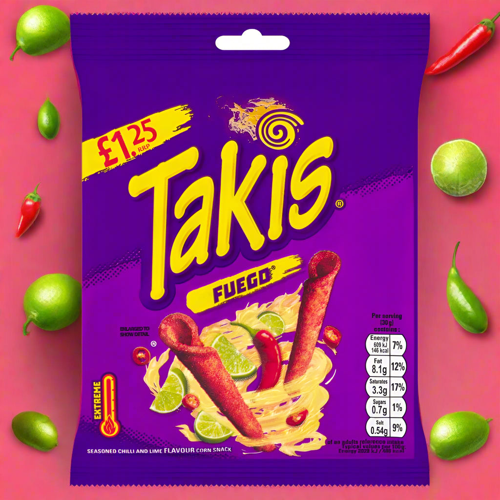 Snack Takis Fuego Extrême Piment & Citron Vert 55g