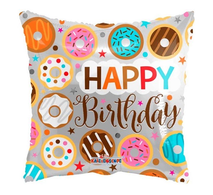 18IN HAPPY BIRTHDAY DONUTS FOIL BALLOON