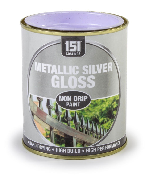 PEINTURE BRILLANTE ARGENT MÉTALLISÉ ANTI-GOUTTE 300ml