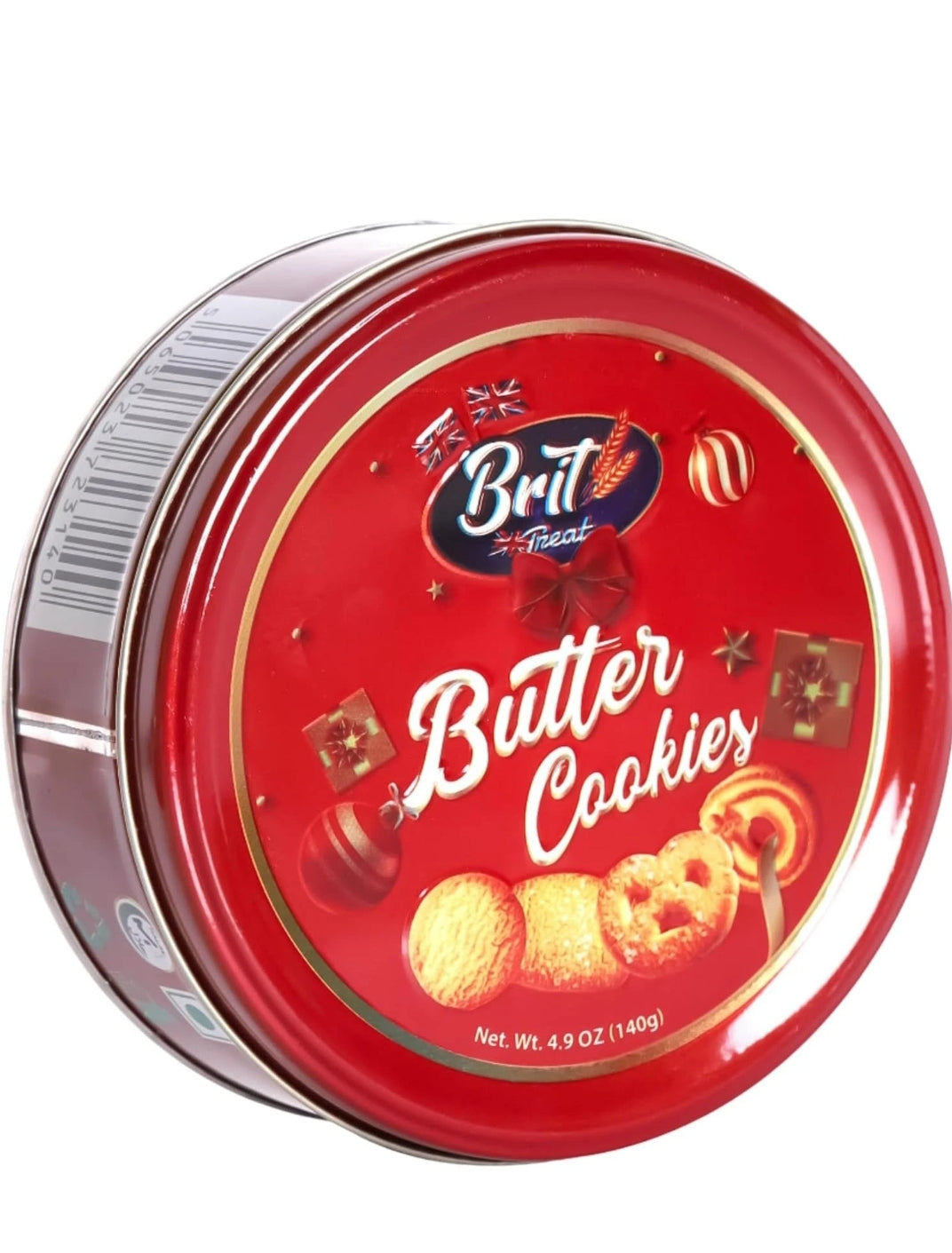 Brit Biscuits Butter Cookies Selection RED Box Danish Airtight Tin 140g