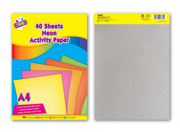 ArtBox 40 Sheets A4 Neon Activity paper