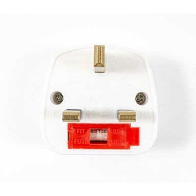 DAEWOO UK TOURIST TRAVEL ADAPTOR EUROPE 2 PIN TO UK 3 PIN