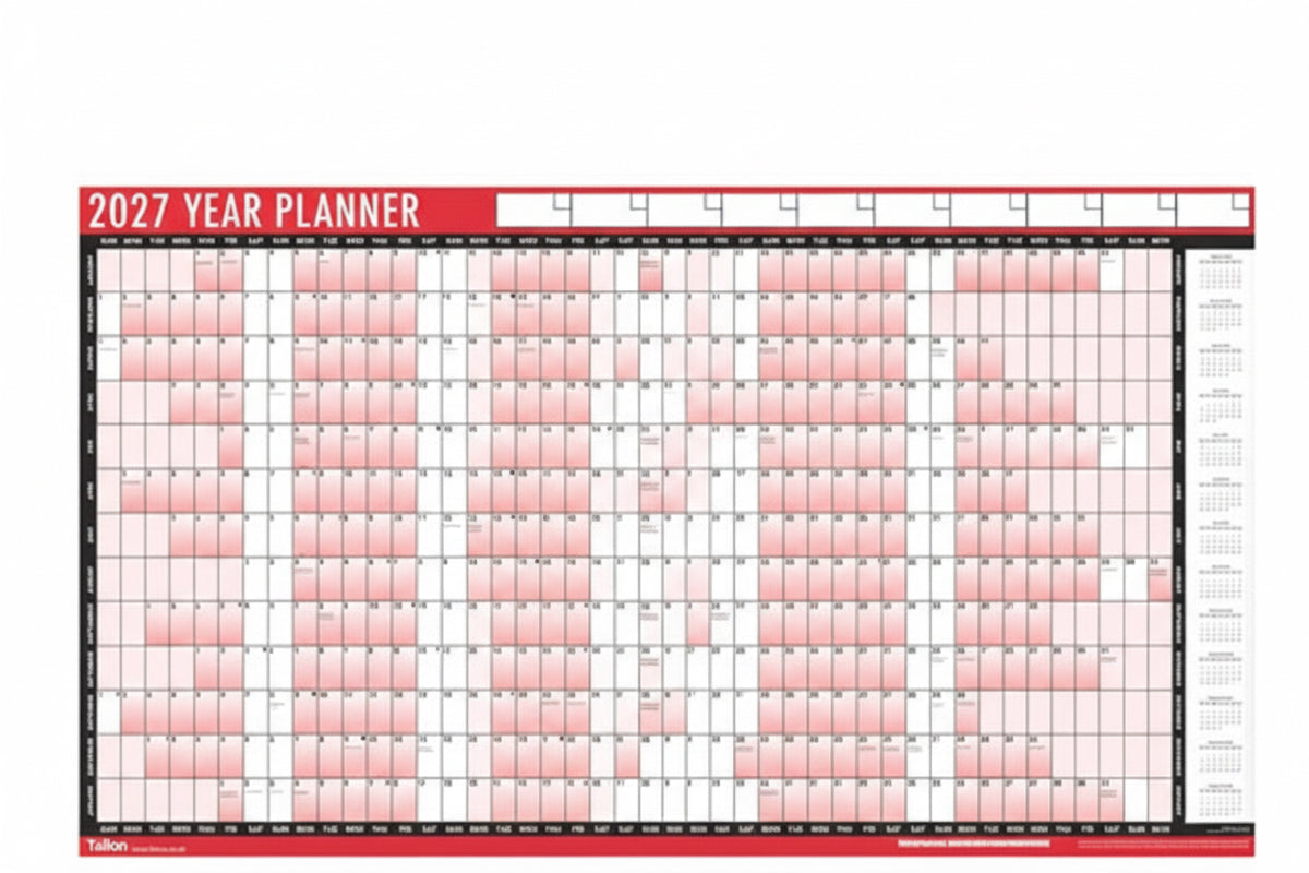 2027 Calendar R&B Full Year Wallplanner