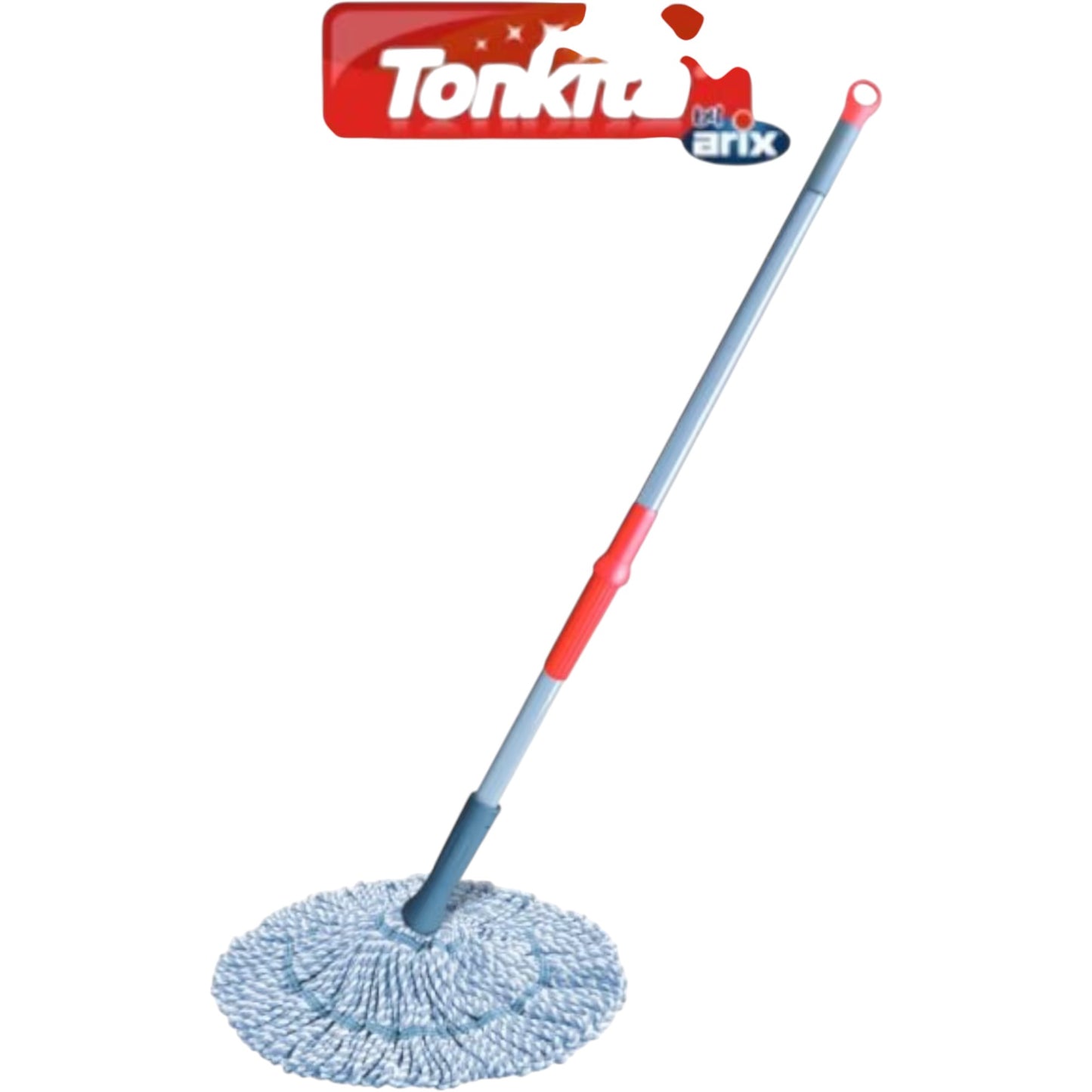 Tonkita Microfibre Wring Mop XL – Built-In Wringing System with Non-Scratch Buffer for Effortless Cleaning