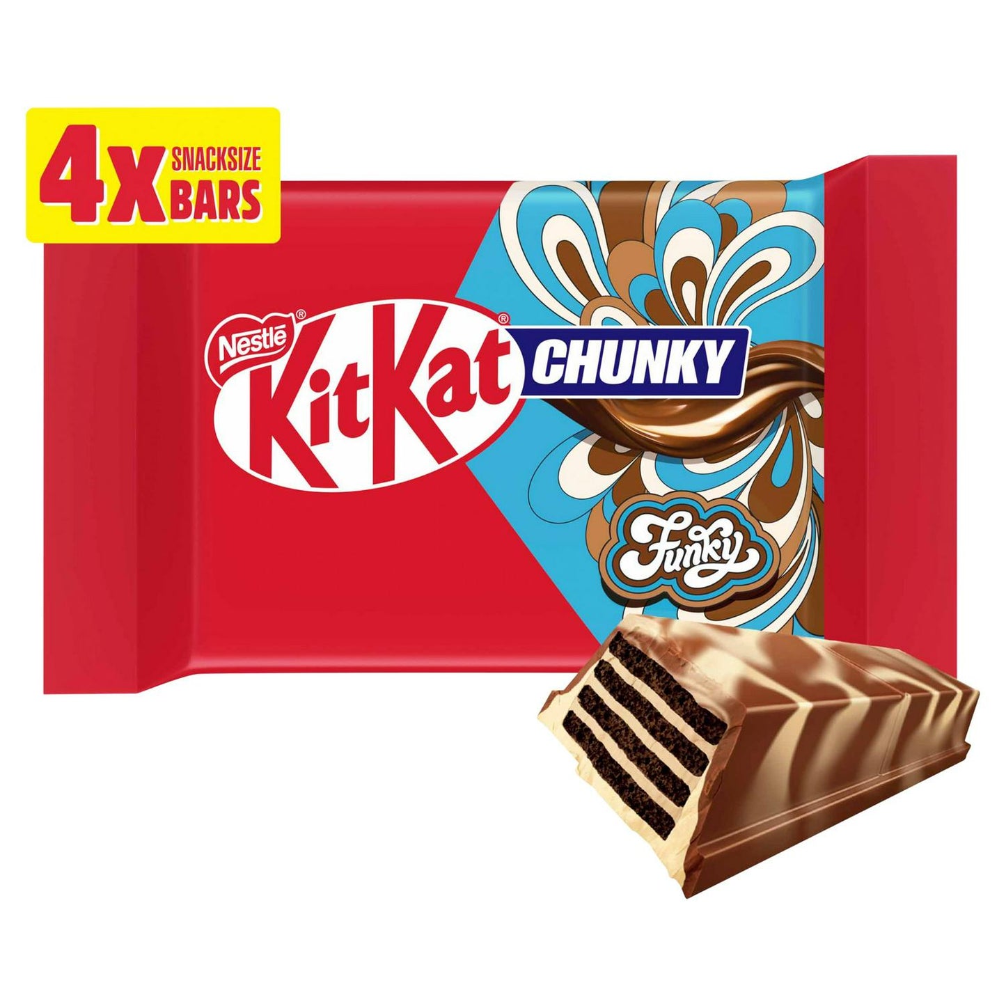 Lot de 4 barres chocolatées KitKat Chunky Funky 128 g