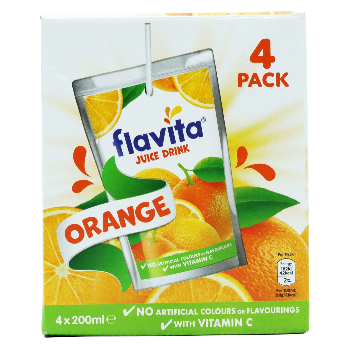 FLAVITA JUICE DRINK ORANGE 4PK