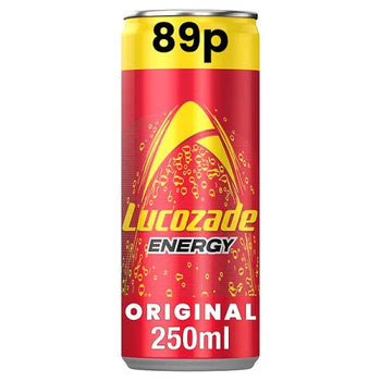 Lucozade Energy Drink Slim Can 89p Original 250ml