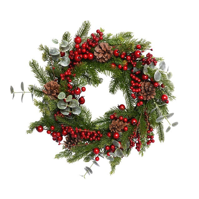 The Christmas Workshop 45CM Eucalyptus Christmas Wreath
