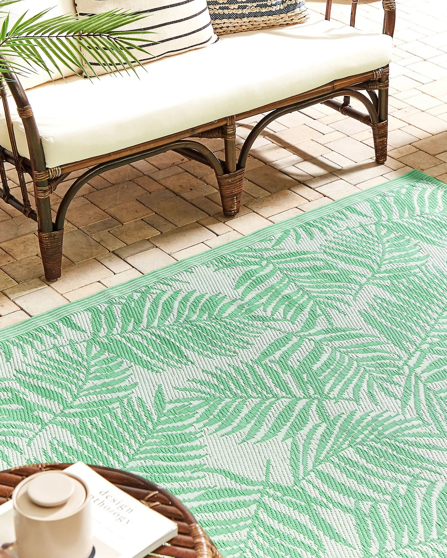 Jvl Outdoor Rug KOTA Light Green 120 x 180 cm Reversible