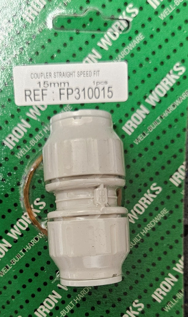 5341 - FP310015 - 15mm COUPLER STRAIGHT SPEED FIT