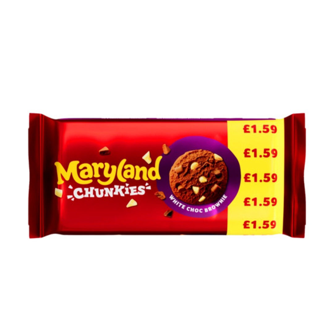 Maryland - Chunkies - White Choc Brownie Cookies - 144g