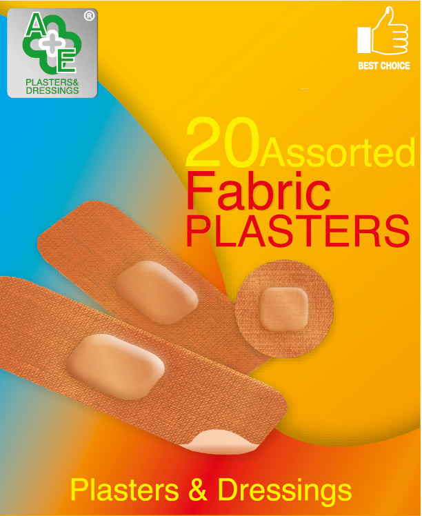 A & E Assorted Fabric Plasters 20’s