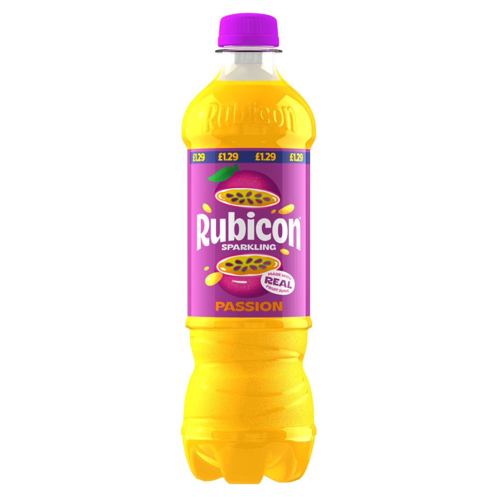 Rubicon Sparkling Passion Fruit Soft Drink Bottle 500ml PM £1.29
