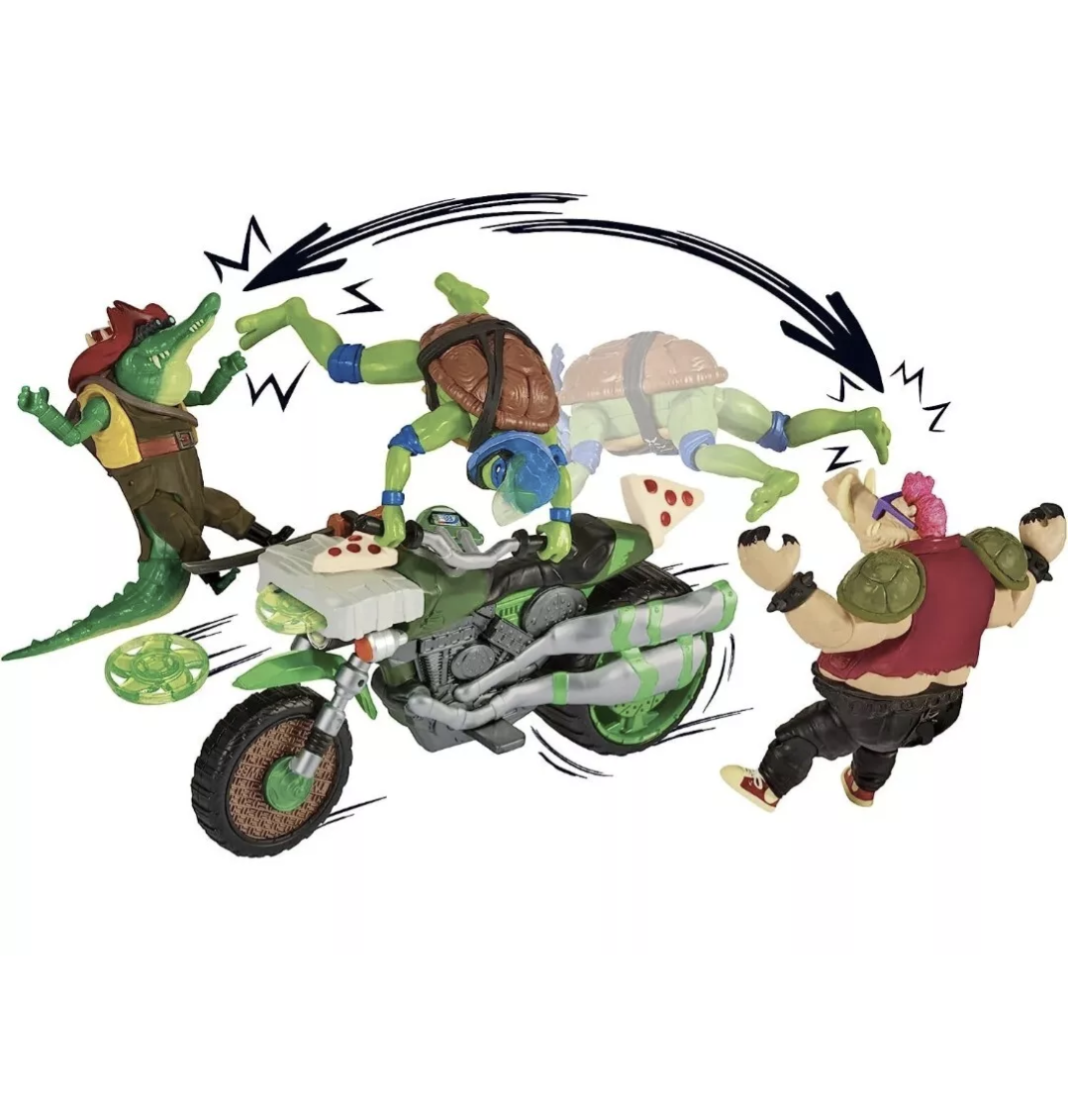 Tortues Ninja Mutant Mayhem Moto Coup de Pied Ninja - Leonardo