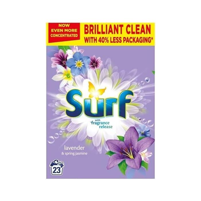 Lessive en poudre Surf lavande et jasmin printanier 23 lavages 1150g