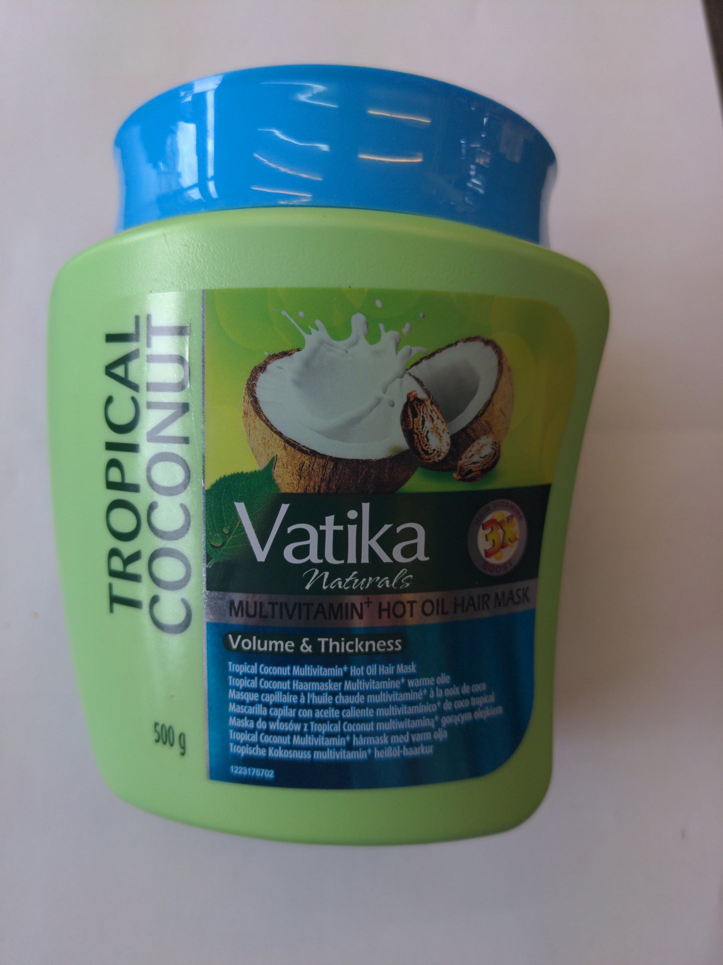 Masque capillaire chaud Vatika Natural Multivitamin 500g Noix de coco tropicale