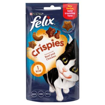 Felix Crispies Treats Flavoured with Beef and Chicken 45g for cats