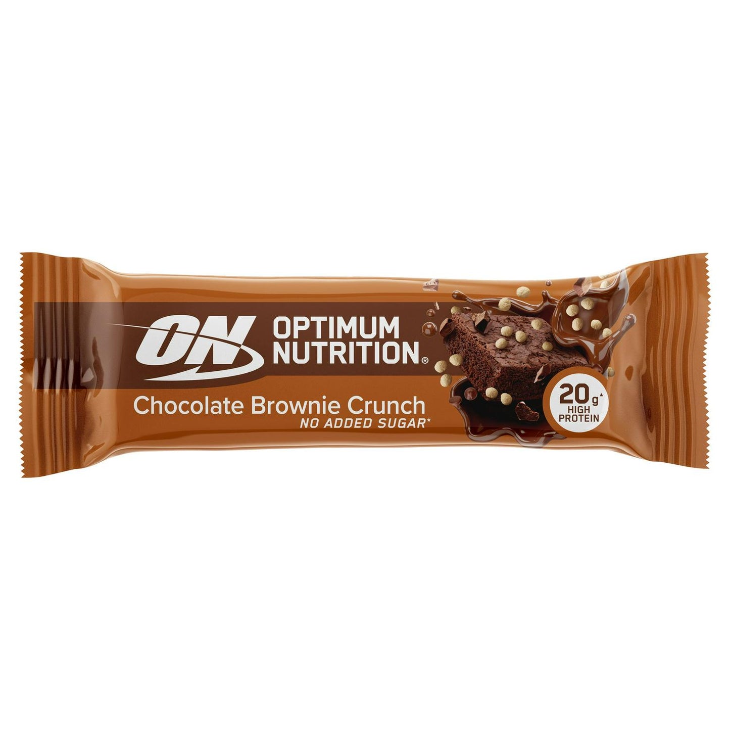 Barre protéinée Optimum Nutrition saveur Brownie croustillant, portion individuelle de 65 g