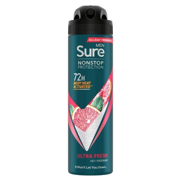 Déodorant atomiseur Sure Non Stop 150ml Ultra Fresh pour hommes