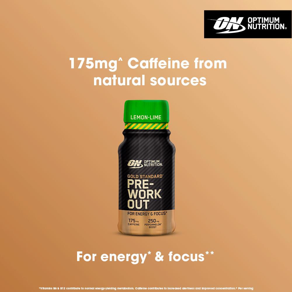 Optimum Nutrition Gold Standard Pre Workout Energy Shot Lemon Lime Flavour single serve 60ml