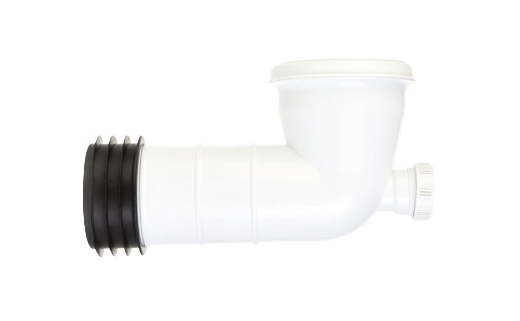 RACCORD DE CUVETTE WC SECURPLUMB AVEC TROU D'ACCÈS ET COUDE À 90 DEGRÉS
