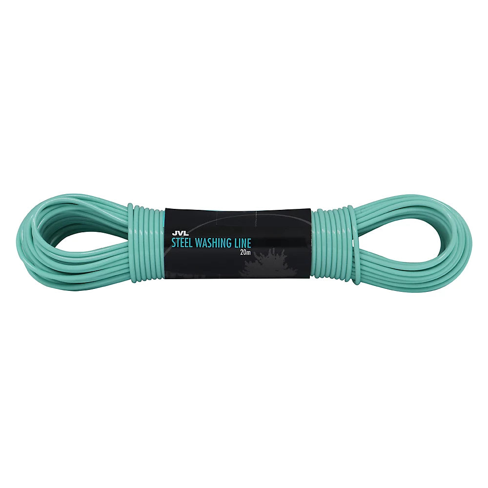 JVL Steel PVC Coated Washing Line, 15 m