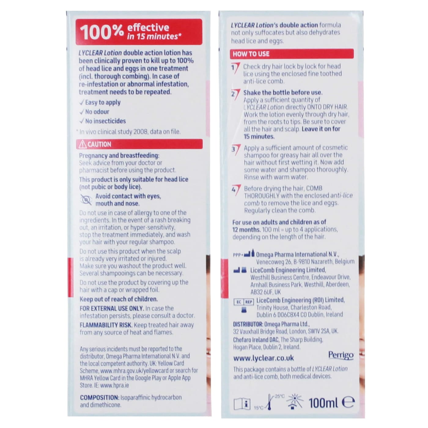 Lyclear 100ml Lice Treatment Lotion & Comb