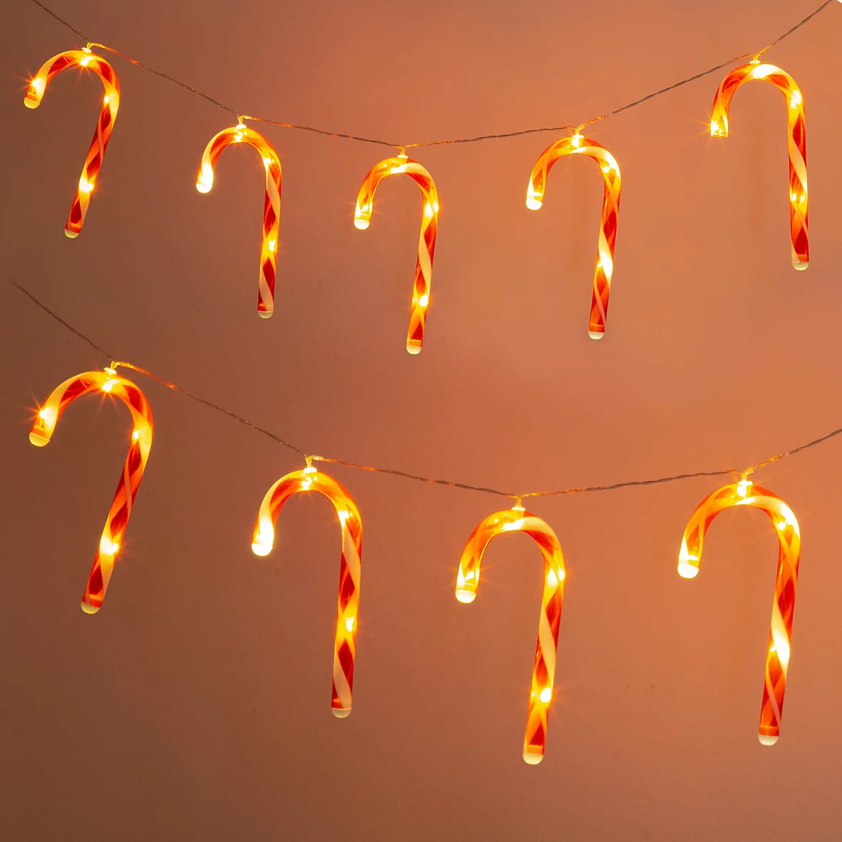 Christmas Workshop 10 Piece Christmas Candy Cane LED Decoration String Lights