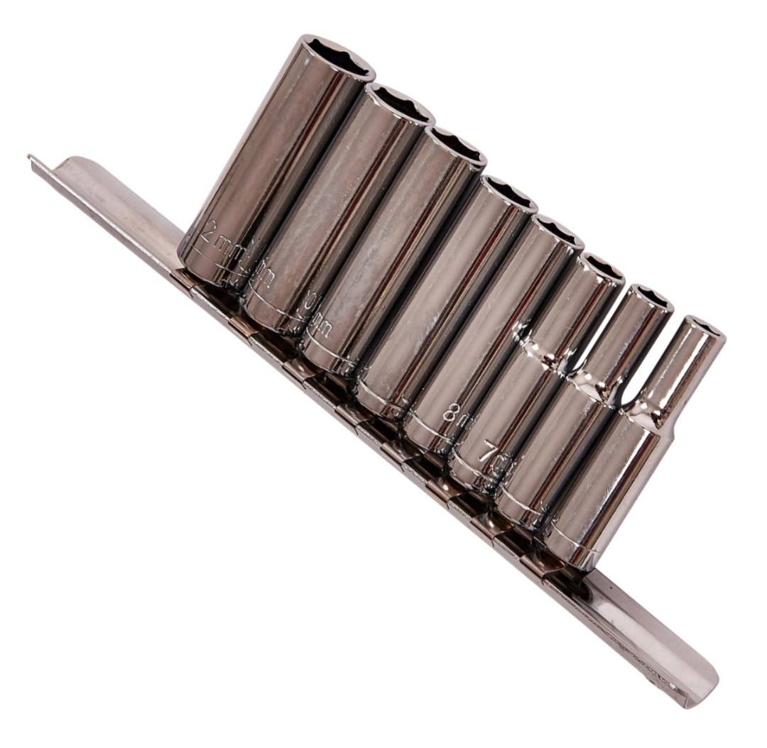 Amtech 9 Piece 1/4” metric deep socket set