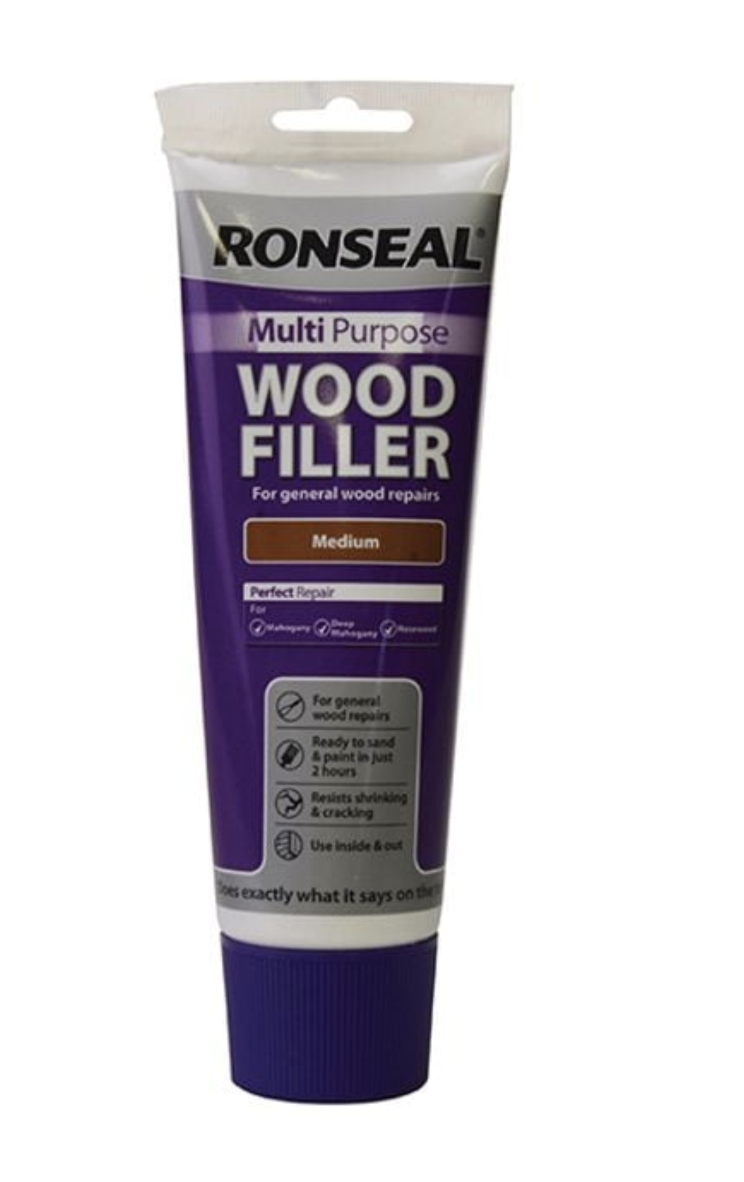 Ronseal Multi purpose Medium Ready mixed Wood Filler, 320g