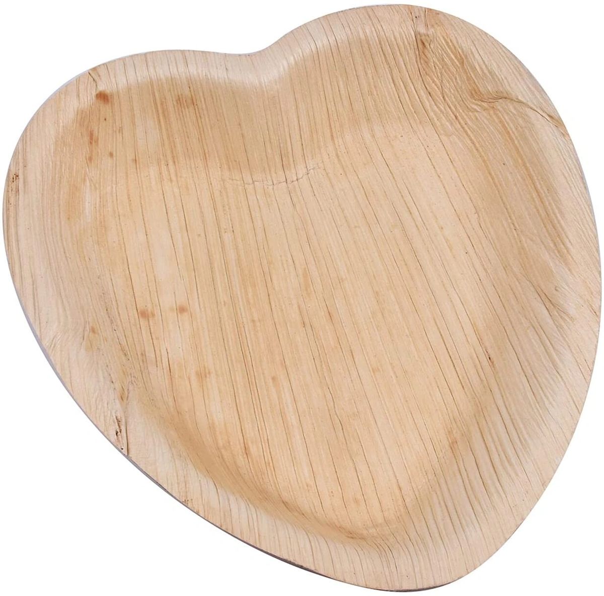 EcoWise Disposable Heart shape Palm Leaf Plate 7 Inch , 10 Pieces
