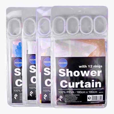 RIDEAU DE DOUCHE ADORN x1pc