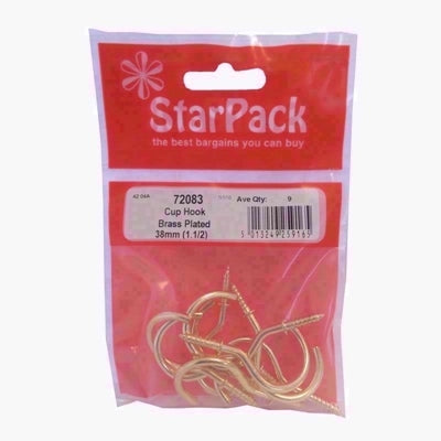 CROCHETS PORTE-TASSE STARPACK LAITONNÉS 38 MM