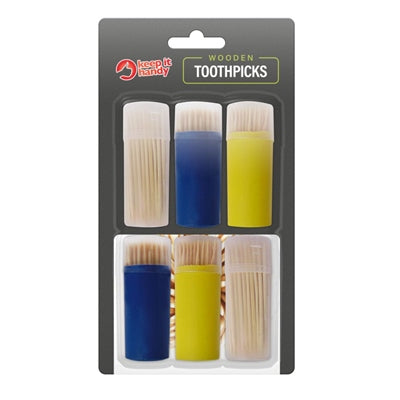 Cure-dents en bois (paquet de 6)