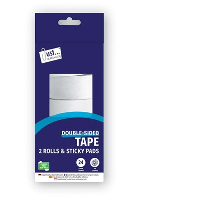 Meilleur ruban adhésif double-face et tampons adhésifs – 2 rouleaux inclus