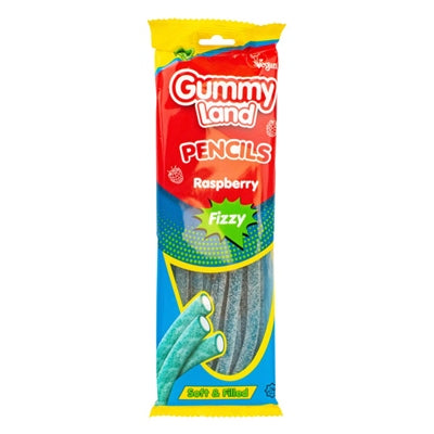 GUMMY LAND CRAYONS PÉTILLANTS FRAMBOISE BLEUE 150G