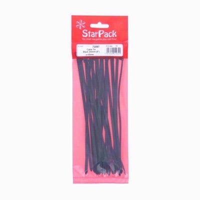 STARPACK SERRE-CÂBLES NOIRS 8” 10 unités