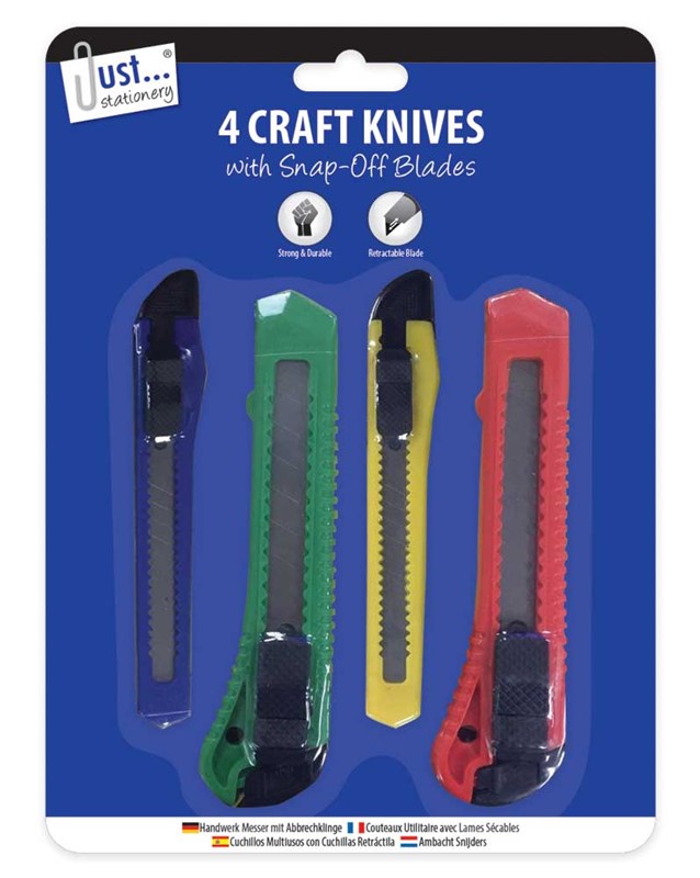4 couteaux d'artisanat, 2 grands et 2 petits