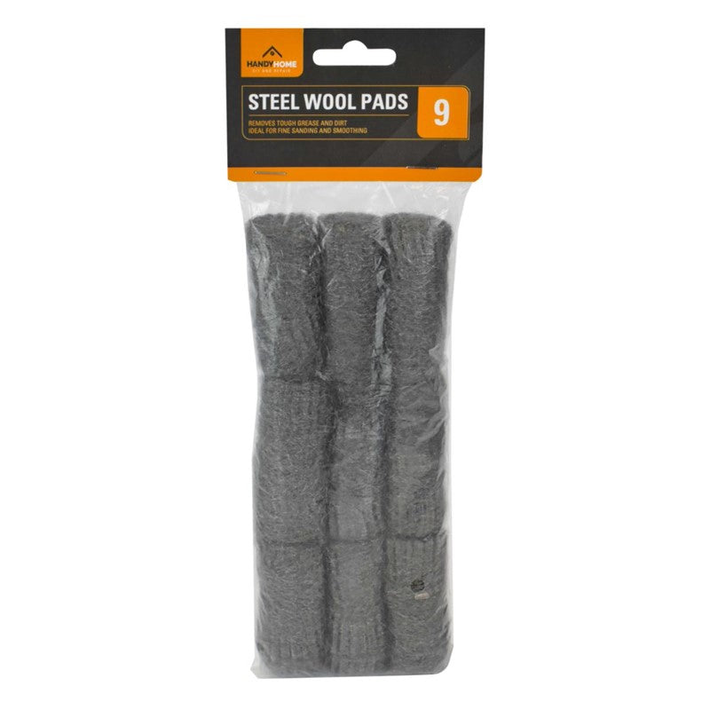 Tampons de laine d'acier, paquet de 9