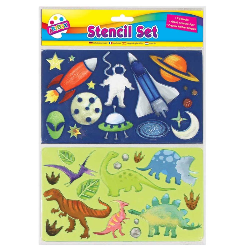 Lot de 2 pochoirs amusants