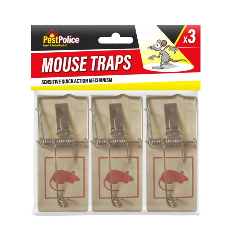 Pest Police Mouse Traps 3pk