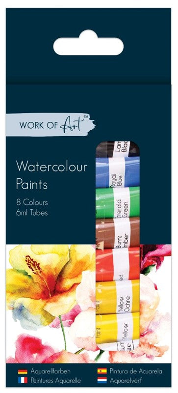 Peintures aquarelle tubes 8x6ml