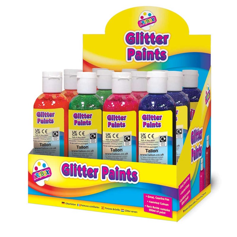 Flacons individuels de 200 ml de peinture pailletée