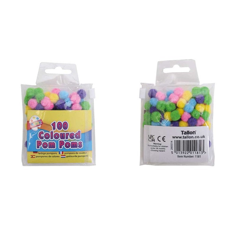 Pompons assortis de 1 cm