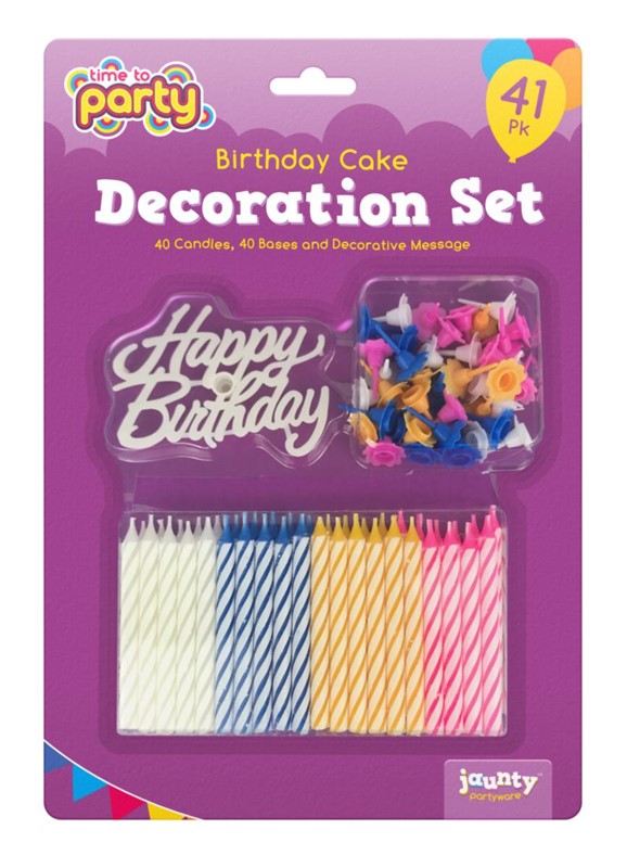 Kit Complet de Décoration de Gâteau d'Anniversaire