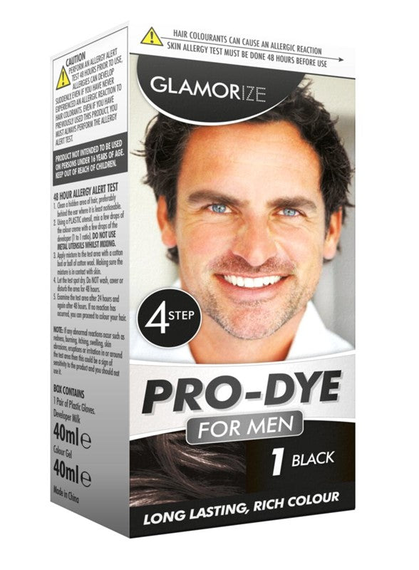 Glamorize Men’s Black Hair Dye No.1 1pk
