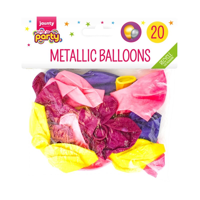 Ballons métalliques, paquet de 20