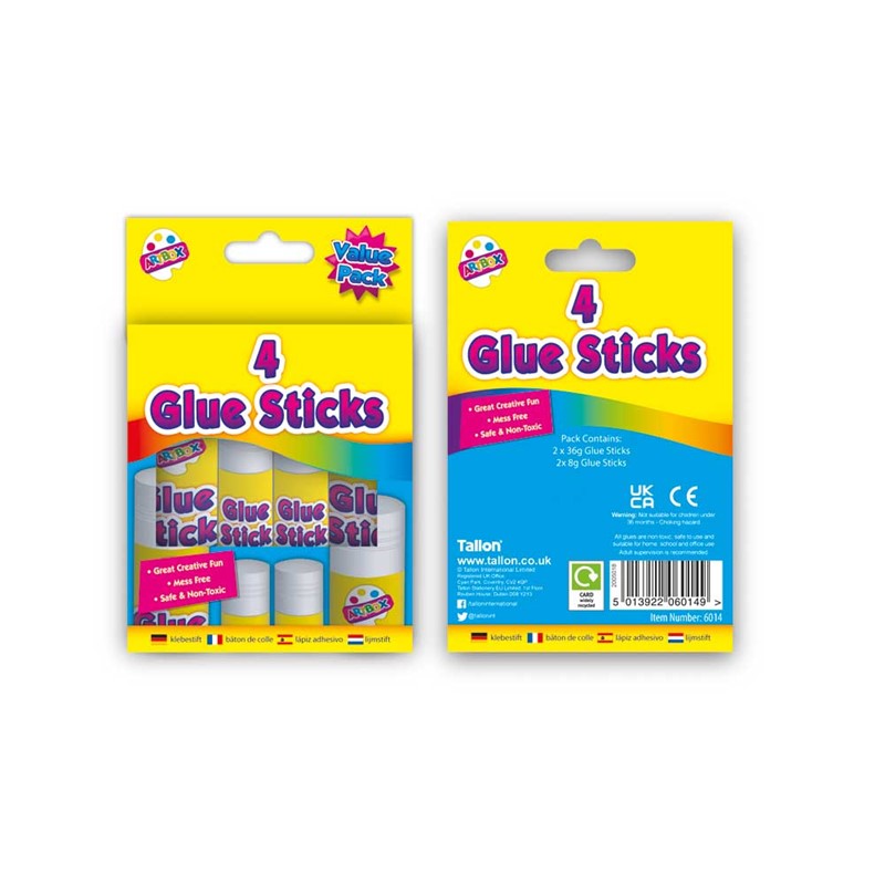 4 bâtons de colle 2 x 36 grammes + 2 x 8 grammes